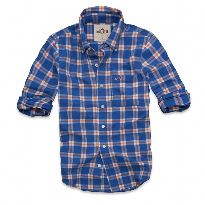 Hollister Hombres Pura Algodón Camisa HCO4518